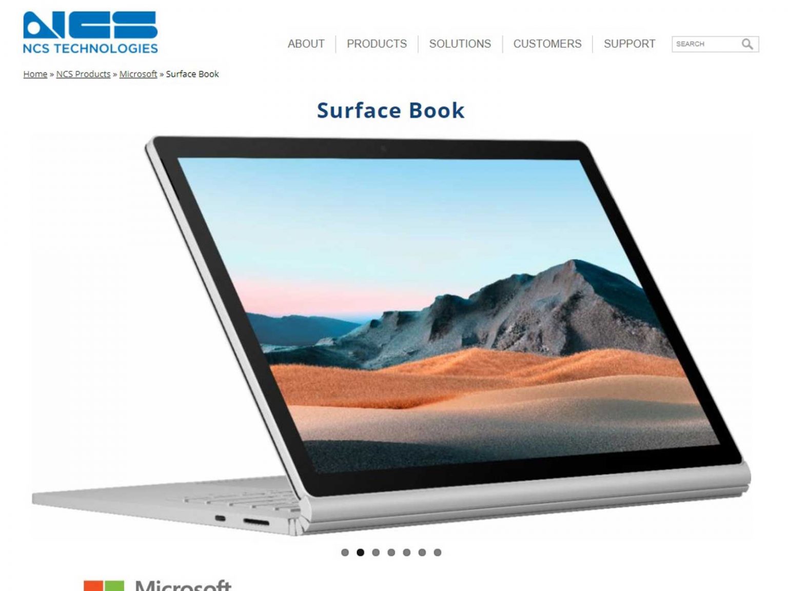 individual product page